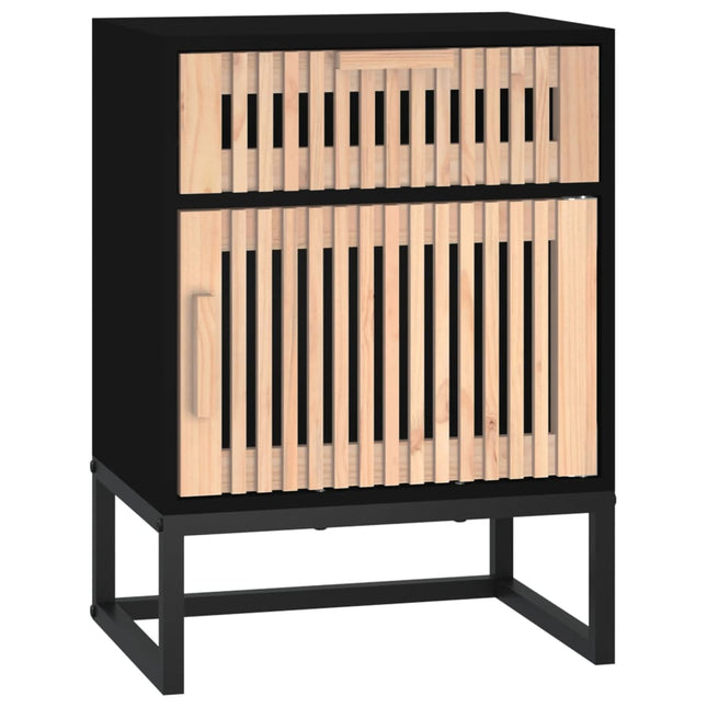 sengebord 40x30x55,5 cm konstrueret træ og jern sort