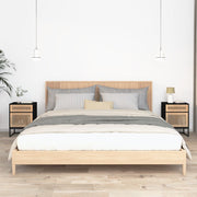 sengeborde 2 stk. 40x30x55,5 cm konstrueret træ og jern sort