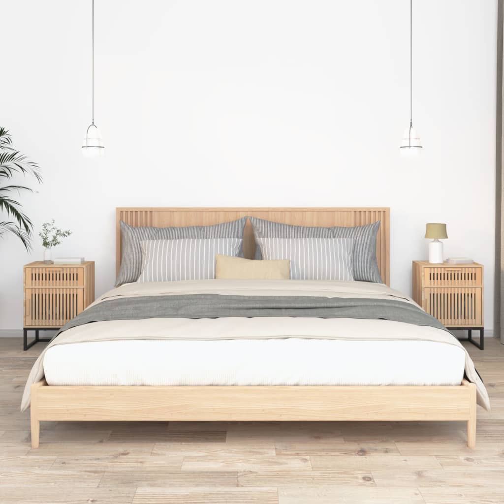 sengeborde 2 stk. 40x30x55,5 cm konstrueret træ og jern