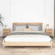 sengeborde 2 stk. 40x30x55,5 cm konstrueret træ og jern