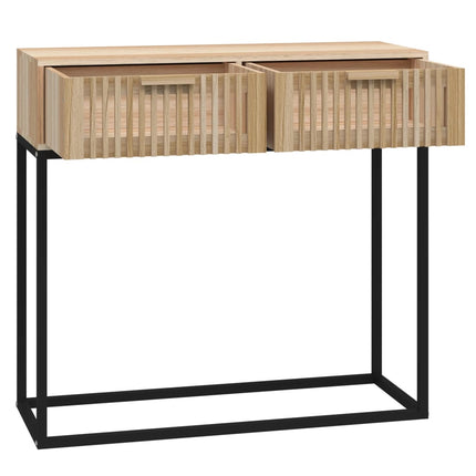 konsolbord 80x30x75 cm konstrueret træ og jern