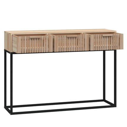 konsolbord 105x30x75 cm konstrueret træ og jern