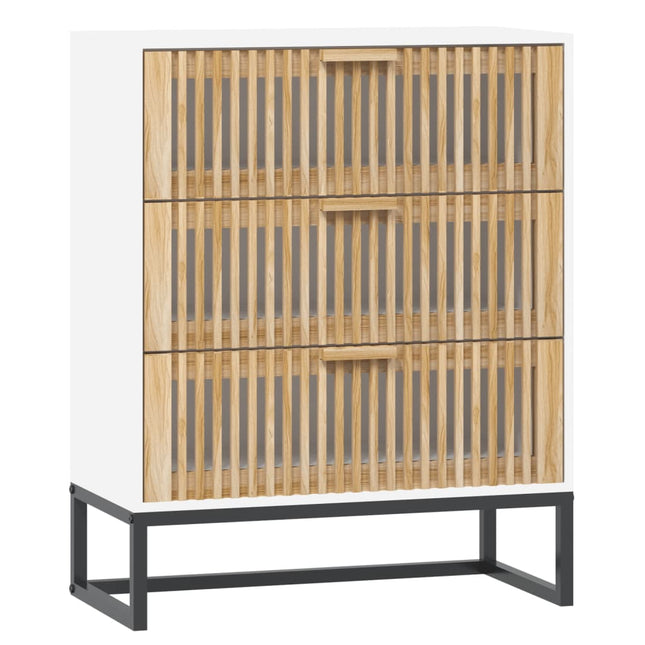 skænk 60x30x75 cm konstrueret træ hvid