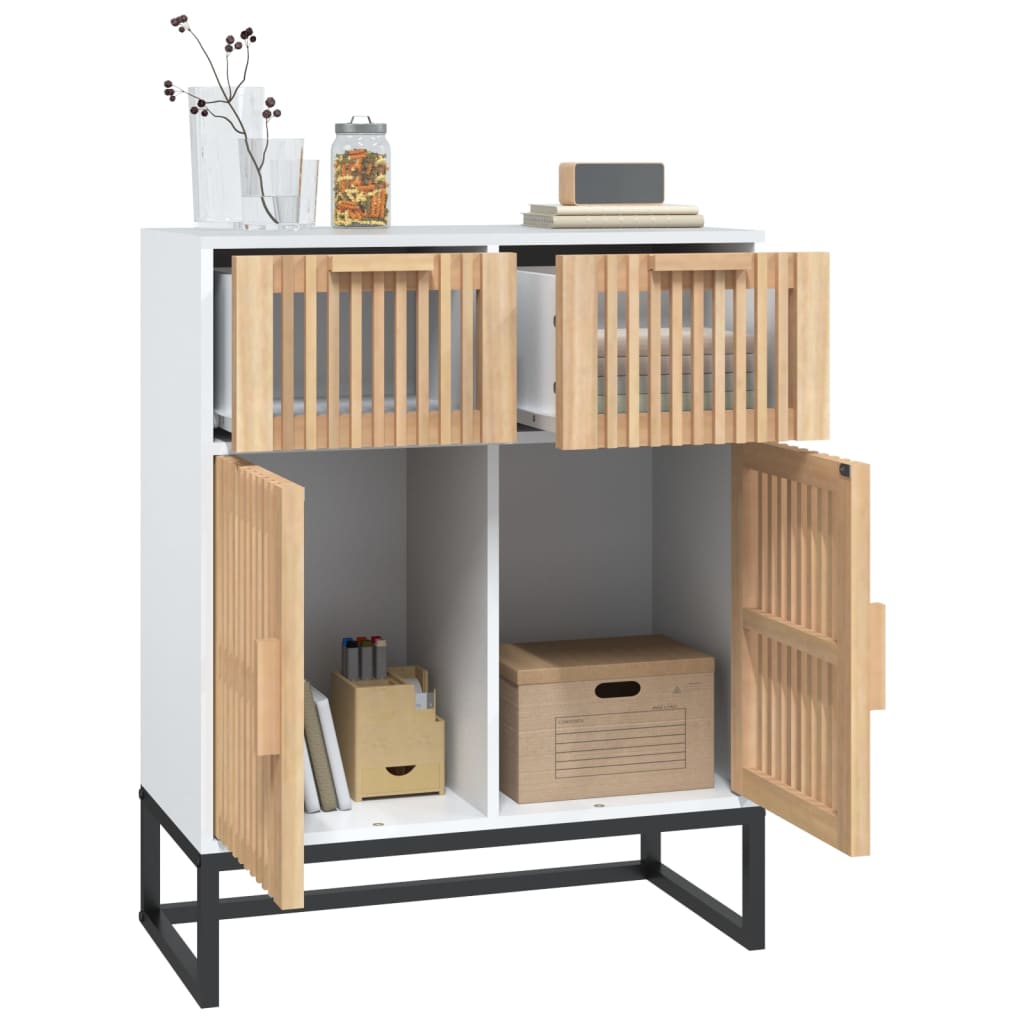 skænk 60x30x75 cm konstrueret træ hvid