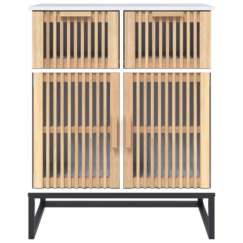 skænk 60x30x75 cm konstrueret træ hvid