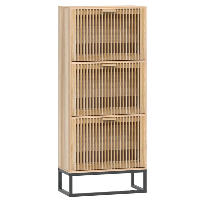 skoskab 52x25x120 cm konstrueret træ