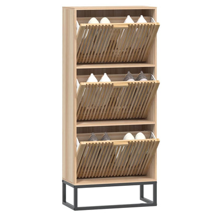 skoskab 52x25x120 cm konstrueret træ