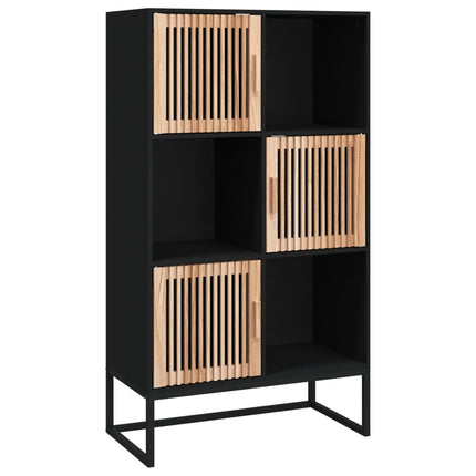 højskab 70x35x125 cm konstrueret træ sort