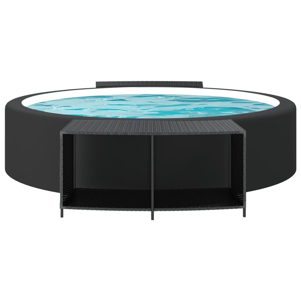 opbevaringshylder 2 stk. polyrattan sort