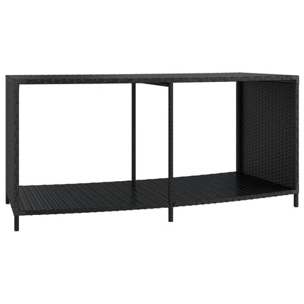 opbevaringshylder 2 stk. polyrattan sort