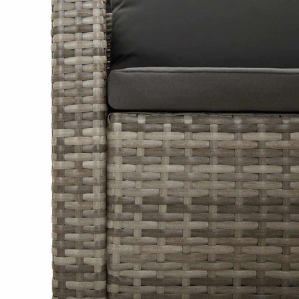 havelænestol med hynde grå polyrattan