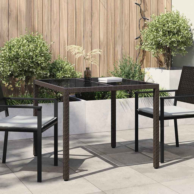 Havemøbel Bord Brun 90 x 90 x 75 cm polyrattan
