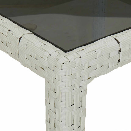 Havemøbel Bord Hvid 90 x 90 x 75 cm polyrattan