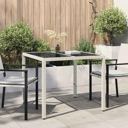 Havemøbel Bord Hvid 90 x 90 x 75 cm polyrattan
