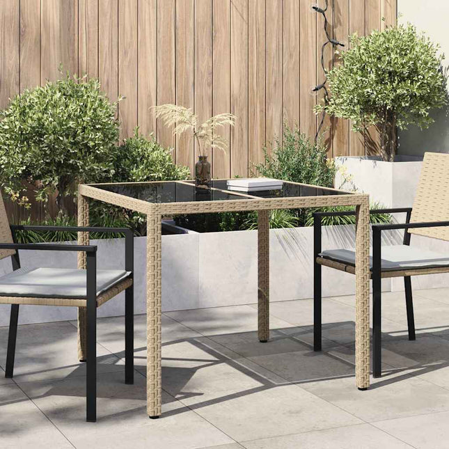 Havemøbel Bord Beige 90 x 90 x 75 cm polyrattan
