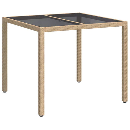 Havemøbel Bord Beige 90 x 90 x 75 cm polyrattan