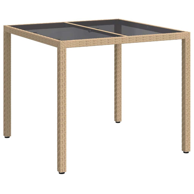 Havemøbel Bord Beige 90 x 90 x 75 cm polyrattan