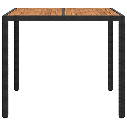 Havemøbel Bord Sort 90 x 90 x 75 cm polyrattan