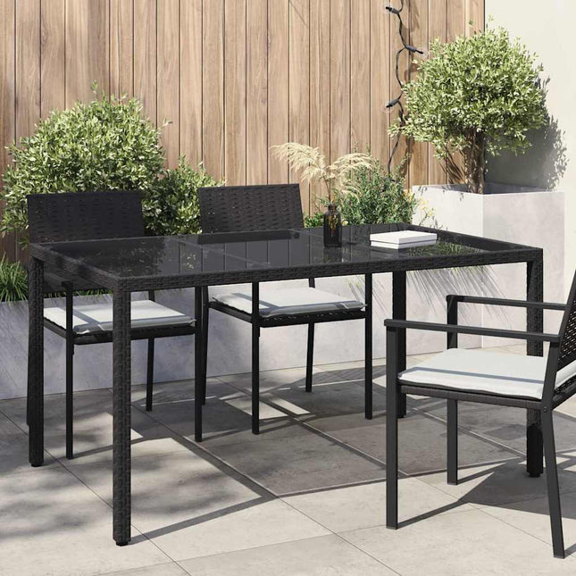 Havemøbel Bord Sort 150 x 90 x 75 cm polyrattan