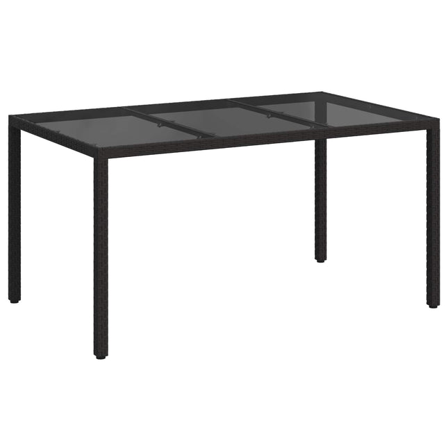 Havemøbel Bord Sort 150 x 90 x 75 cm polyrattan
