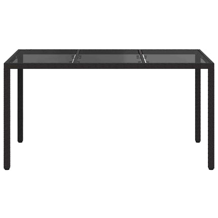 Havemøbel Bord Sort 150 x 90 x 75 cm polyrattan