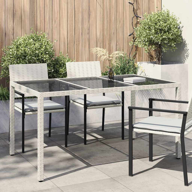 Havemøbel Bord Hvid 150 x 90 x 75 cm polyrattan