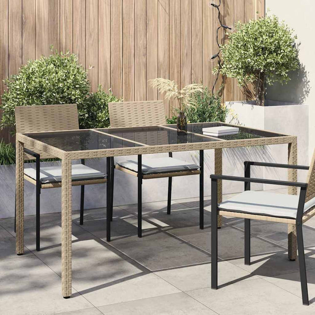 Havemøbel Bord Beige 150 x 90 x 75 cm polyrattan