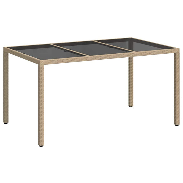 Havemøbel Bord Beige 150 x 90 x 75 cm polyrattan