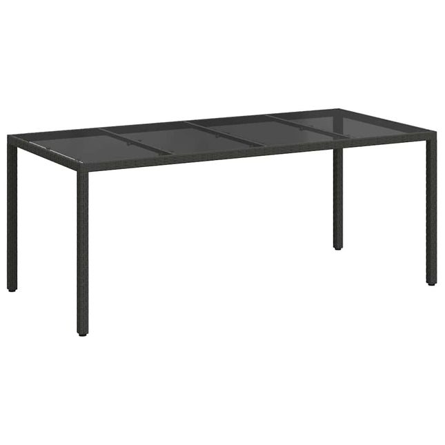Havemøbel Bord Sort 190 x 90 x 75 cm polyrattan