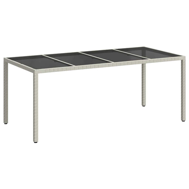Havemøbel Bord Hvid 190 x 90 x 75 cm polyrattan