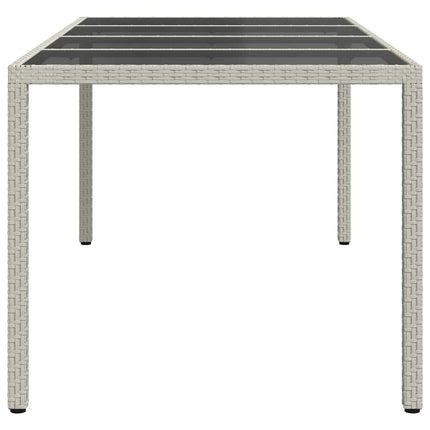 Havemøbel Bord Hvid 190 x 90 x 75 cm polyrattan