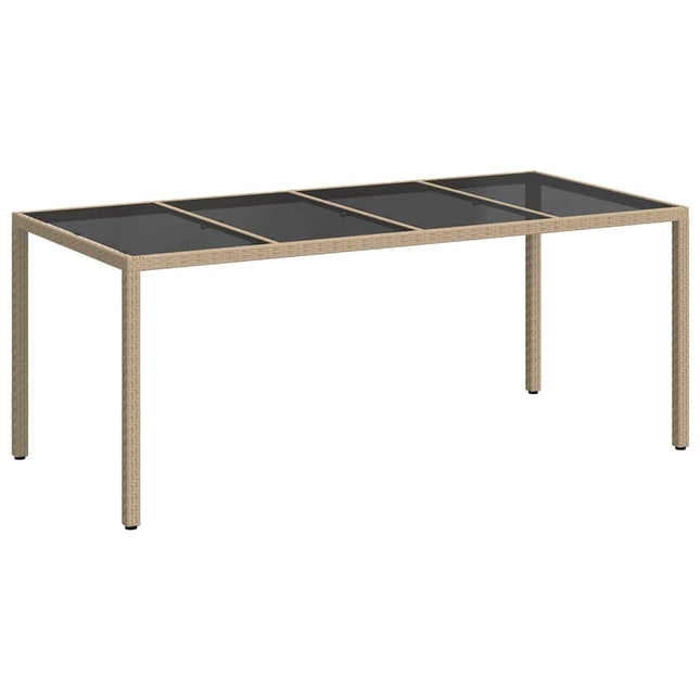 Havemøbel Bord Beige 190 x 90 x 75 cm polyrattan