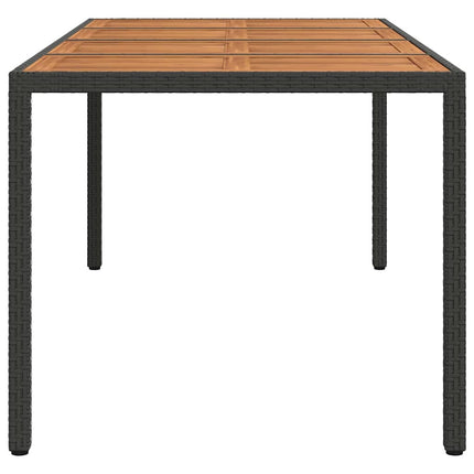 Havemøbel Bord Sort 190 x 90 x 75 cm polyrattan