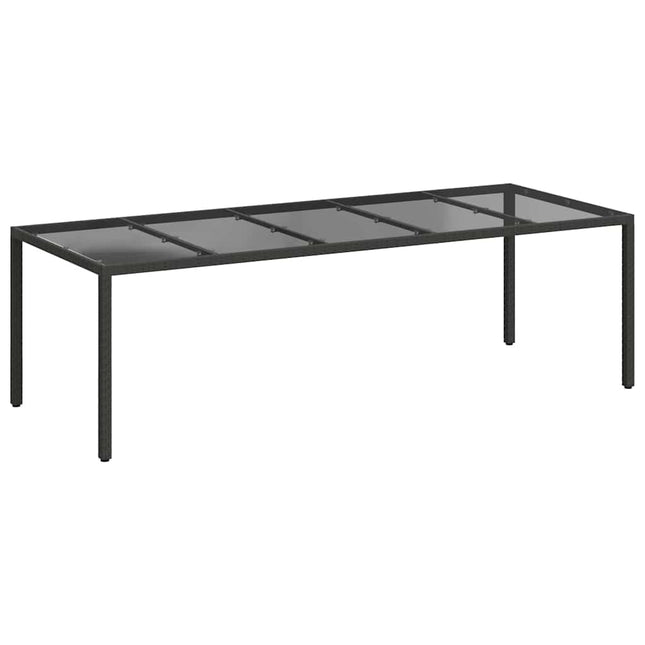 Havemøbel Bord Ren Sort 250 x 100 x 75 cm polyrattan