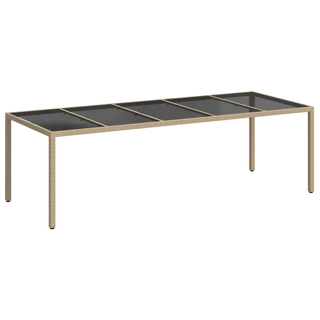 Havemøbel Bord Beige 250 x 100 x 75 cm polyrattan