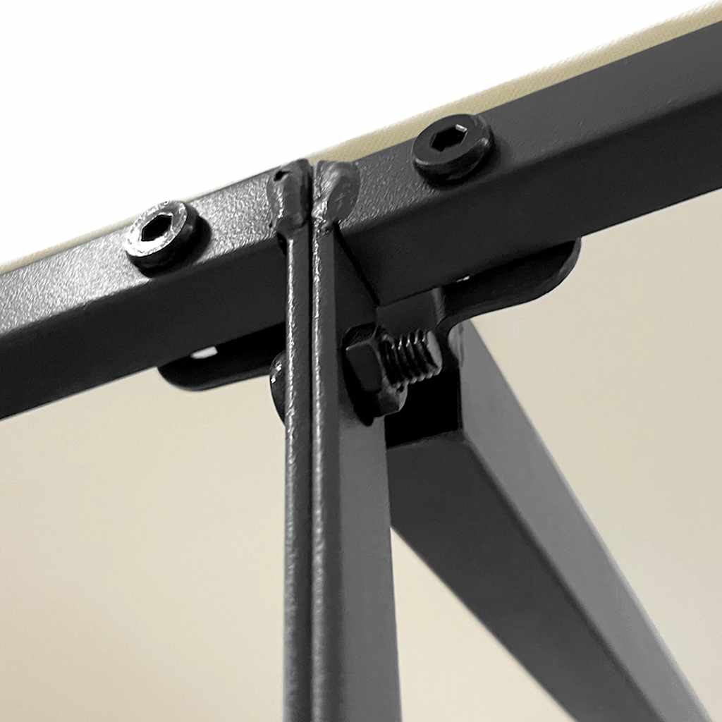 baldakin 4x3 m 180 g/m² stof og stål cremefarvet