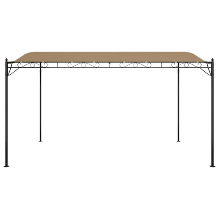baldakin 4x3 m 180 g/m² stof og stål gråbrun