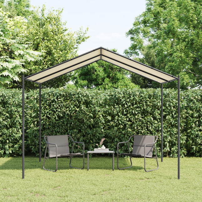 pavillon 3x3 m stål og stof beige