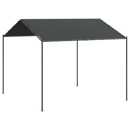 pavillon 4x4 m stål og stof antracitgrå