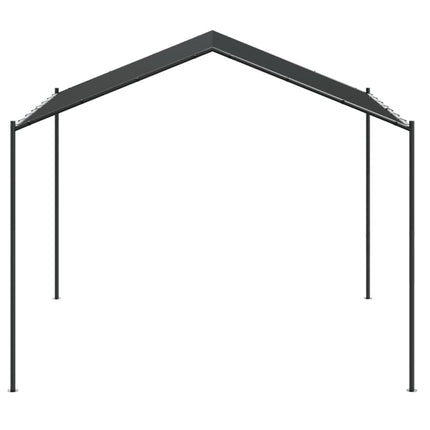pavillon 4x4 m stål og stof antracitgrå