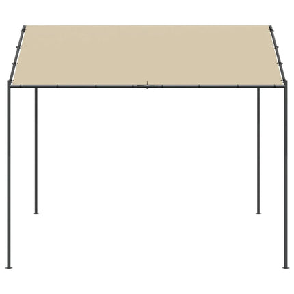 pavillon 4x4 m stål og stof beige