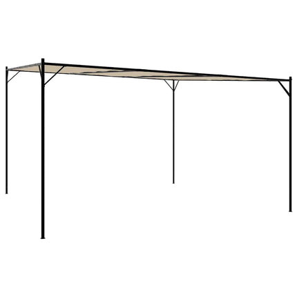pavillon 4x4 m 180 g/m² stof og stål beige