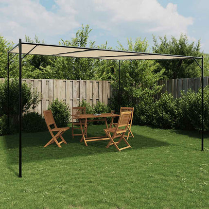 pavillon 4x4 m 180 g/m² stof og stål beige