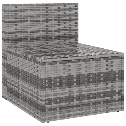 midtermoduler til havesofa 2 stk. med hynder polyrattan grå