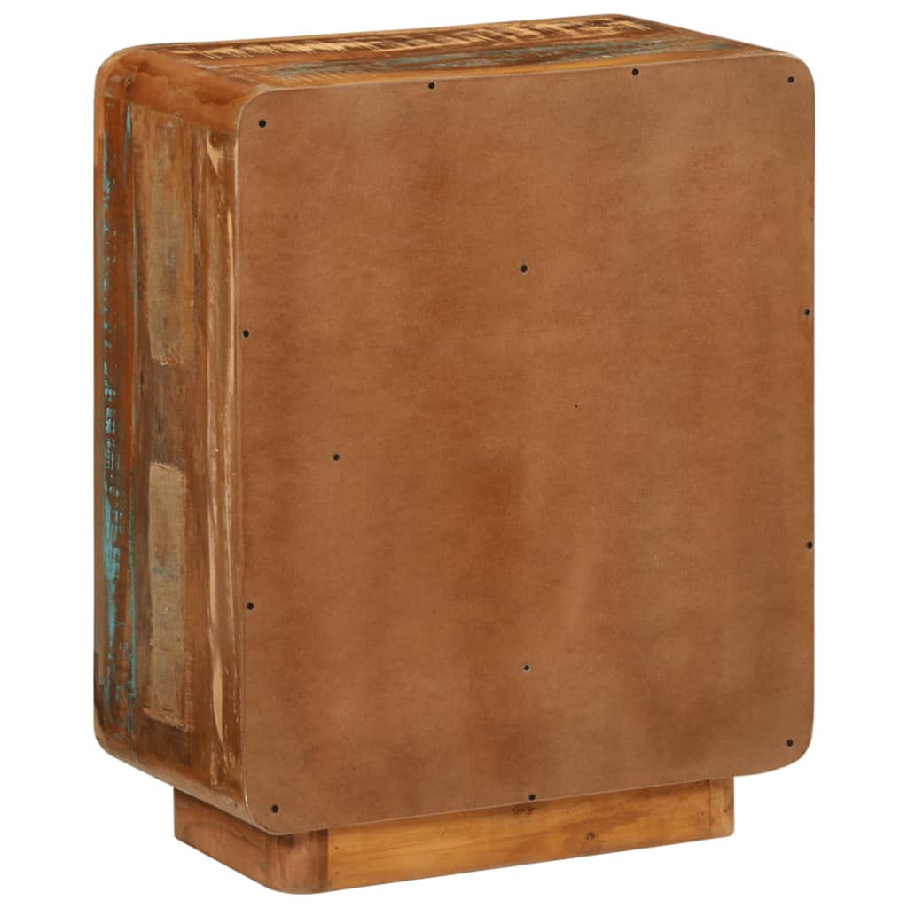 skænk med 3 skuffer 55x30x70 cm massivt genbrugstræ