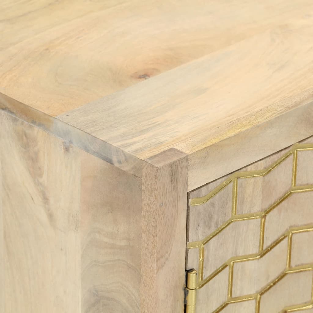 skænk med 2 låger 55x30x70 cm massivt mangotræ