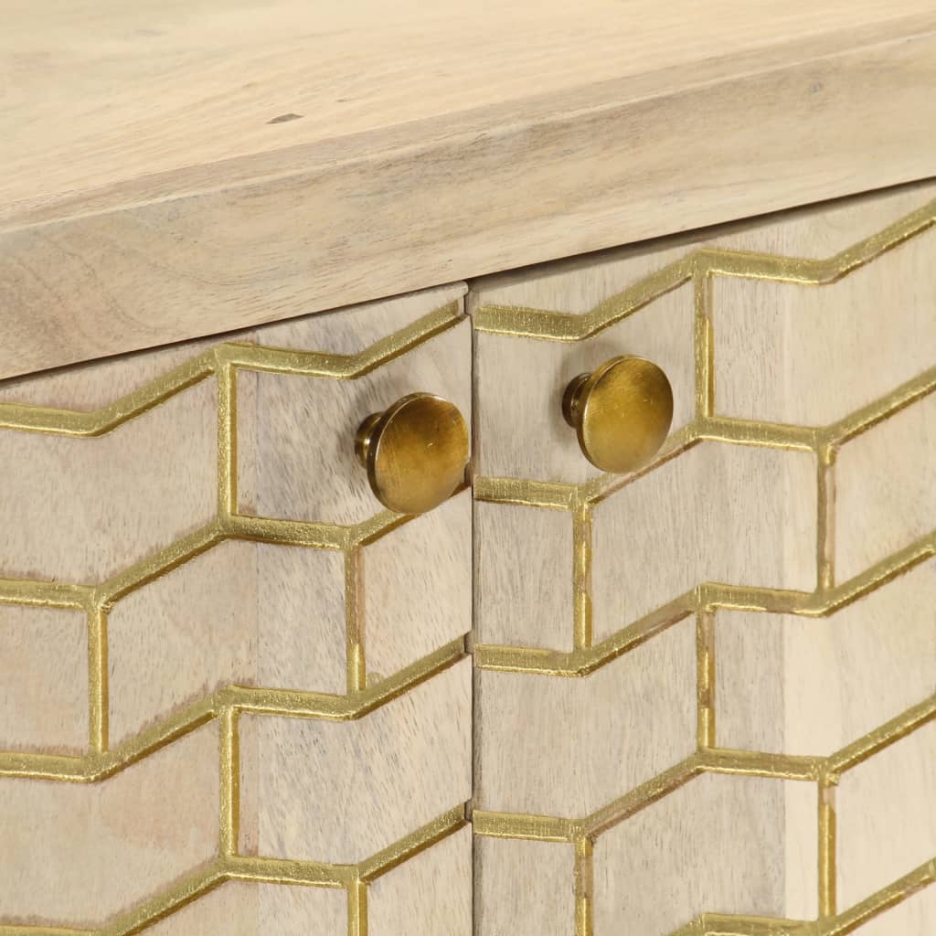 skænk med 2 låger 55x30x70 cm massivt mangotræ