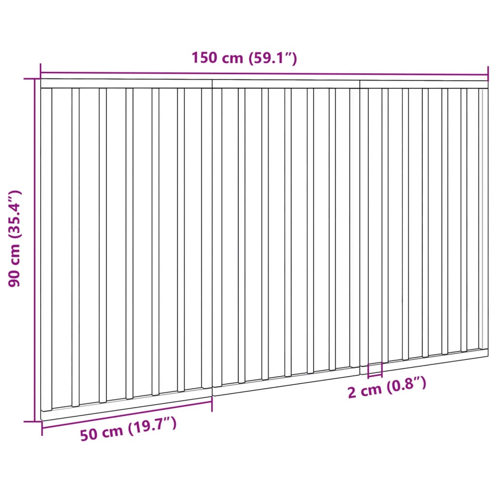 hundegitter foldbart 3 paneler 150 cm poppeltræ