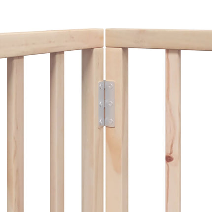 hundegitter med dør, foldbar, 4 paneler, 320 cm, poppeltræ