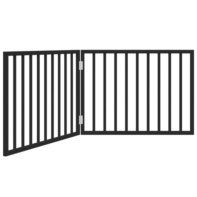 hundegitter foldbart 2 paneler sort 160 cm poppeltræ